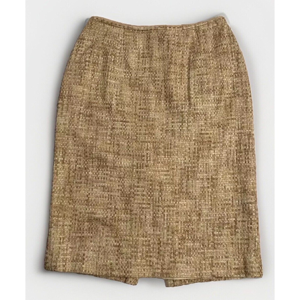 Women's Lafayette 148 New York Basket Weave woven skirt Sz 6 Beautiful - Picture 1 of 6